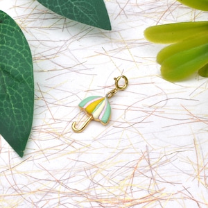 Umbrella Charm Pendant In 18k Solid Gold Statement Pendant, Women Pendant Gold Pendant, Boho Pendant Umbrella Necklace, Gifts For Your Love