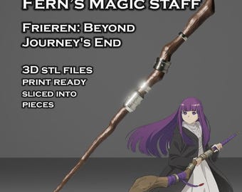 Fern's Staff / Wand -- Frieren: Beyond Journey's End -- 3D Printable Cosplay Prop -- Ready to Print & Sliced
