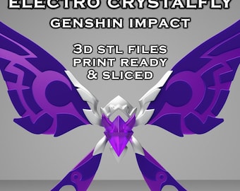 Electro Crystalfly -- Genshin Impact Decoration -- 3D Print Ready