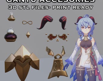 Ganyu Accessories -- Genshin Impact -- 3D Print Ready