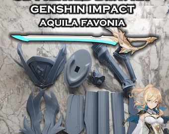 Aquila Favonia -- 3D Printed D.I.Y Kit -- Genshin Impact -- Cosplay Prop