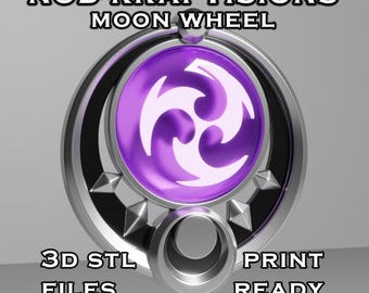 Nod Krai Vision Set -- Moon Wheel -- Genshin Impact -- Vision Frame And 7 Vision Stone -- 3D Print Ready