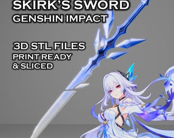 Skirk Sword -- Genshin Impact Cosplay -- 3D Print Ready Sliced Files
