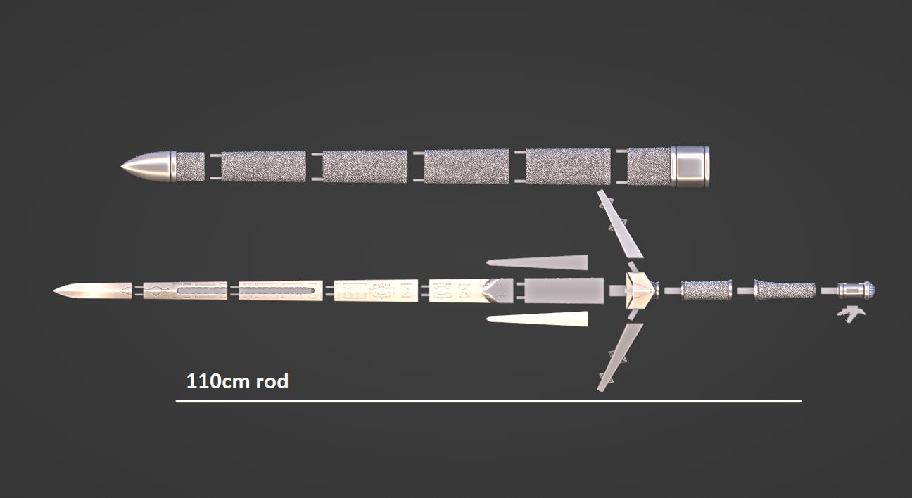 エアロンダイト -- ウィッチャーの銀の剣 -- 分割印刷準備完了