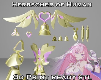 Elysia's Accessories -- Honkai Impact 3rd -- 3D Print Ready -- Herrscher of Human:Ego
