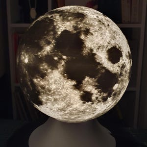 Moon Lamp -- Realistic Moon Surface -- Table Decor Night Light