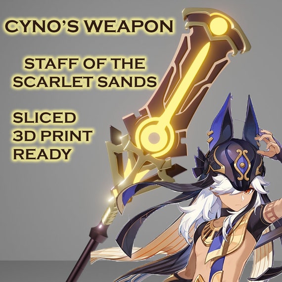 Cyno Weapon Genshin Impact Cosplay Staff of the Scarlet Etsy