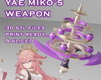 Yae Miko Weapon Genshin Impact  -- Kagura's Verity -- 3D Print Ready