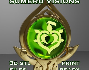 Sumeru Vision Set -- Genshin Impact -- Vision Frame and 7 Different Stone