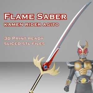 Flame Saber Sword -- Kamen Rider -- 3D Print Ready STL Files