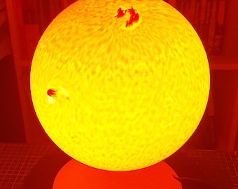 Sun Lamp -- Realistic Sun Surface -- Table Decor Night Light