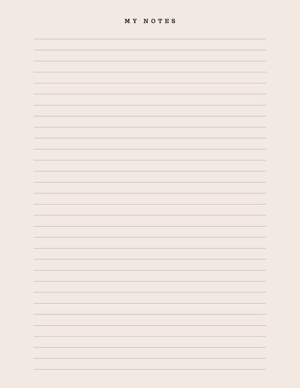 Digital Download PDF Printable NOTES - Etsy
