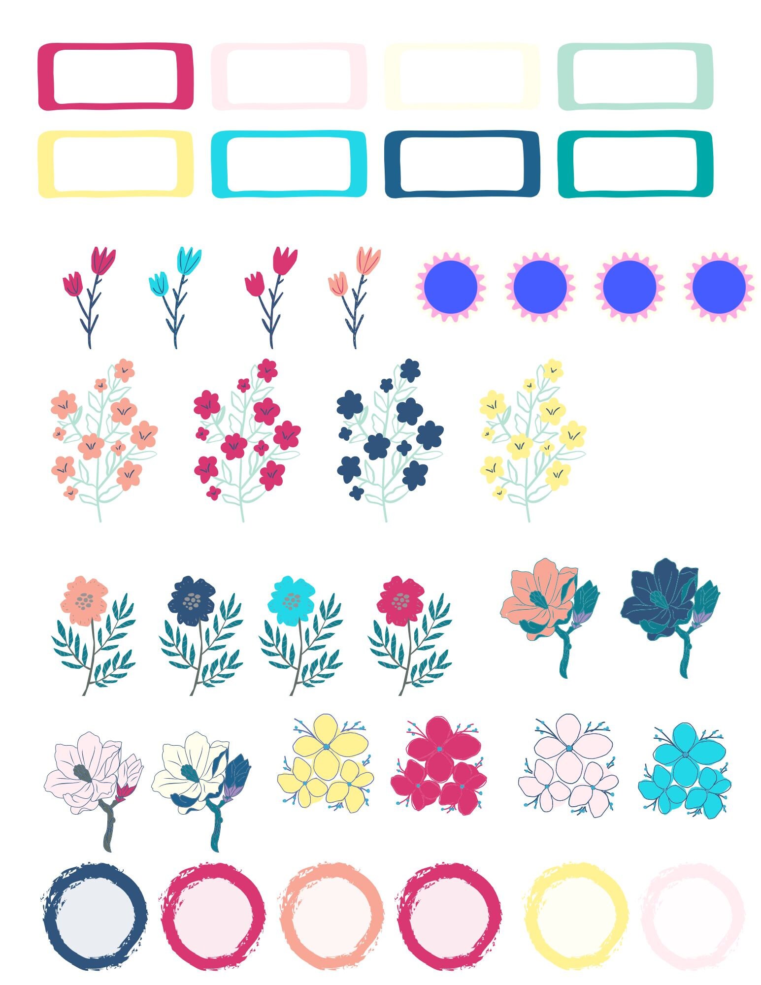 Digital Planner Workout Stickers, Digital Planner Stickers, Digital