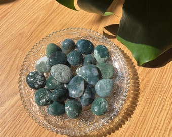 Moss Agate SMALL Tumbled Crystal | High Quality