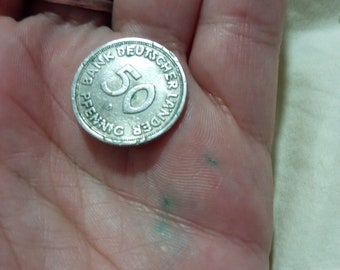German currency 50 pence 1949