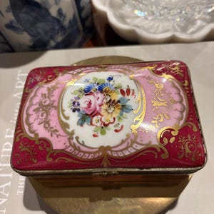 Antique Vincennes Trinket Box: French Jewelry Keepsake Box