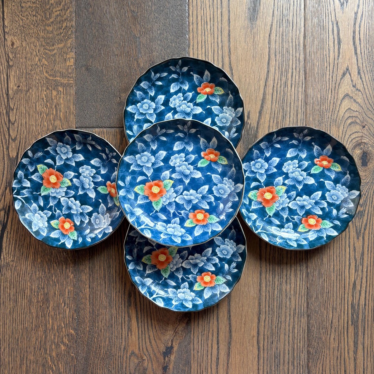 Etsy Vintage Arita Ware Plate Set: Blue & White Japanese Porcelain, 7.5"