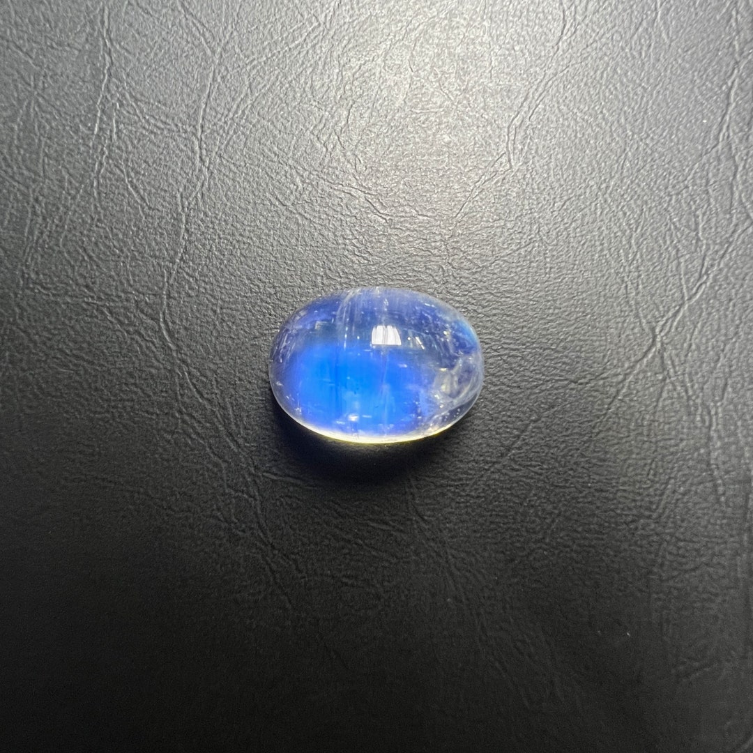 Natural Blue Moonstone Gemstone Cabochon Stunning Blue Flashy Etsy