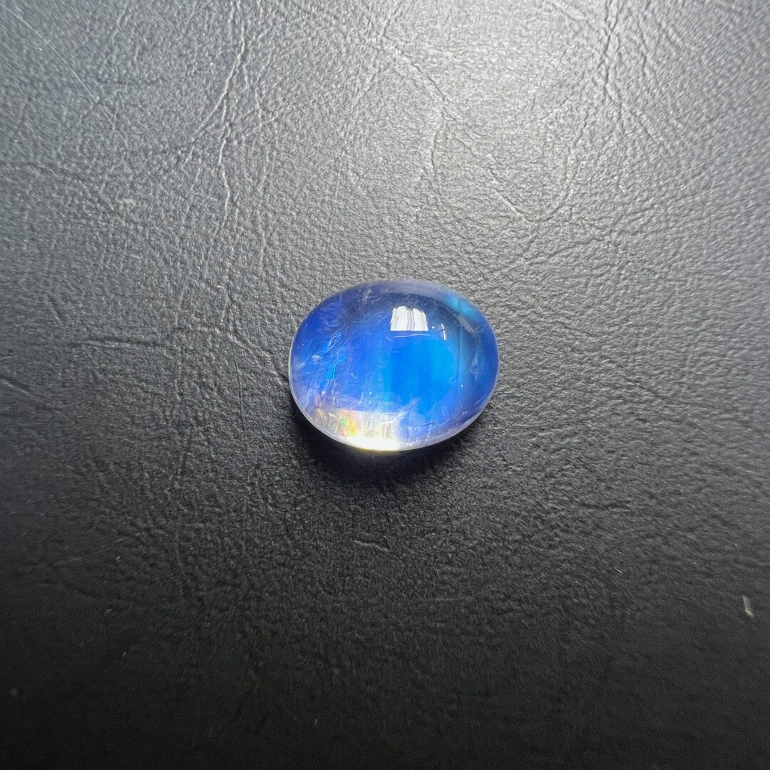 AAA Natural Blue Moonstone Gemstone Cabochon, Handmade 3.97ct Blue