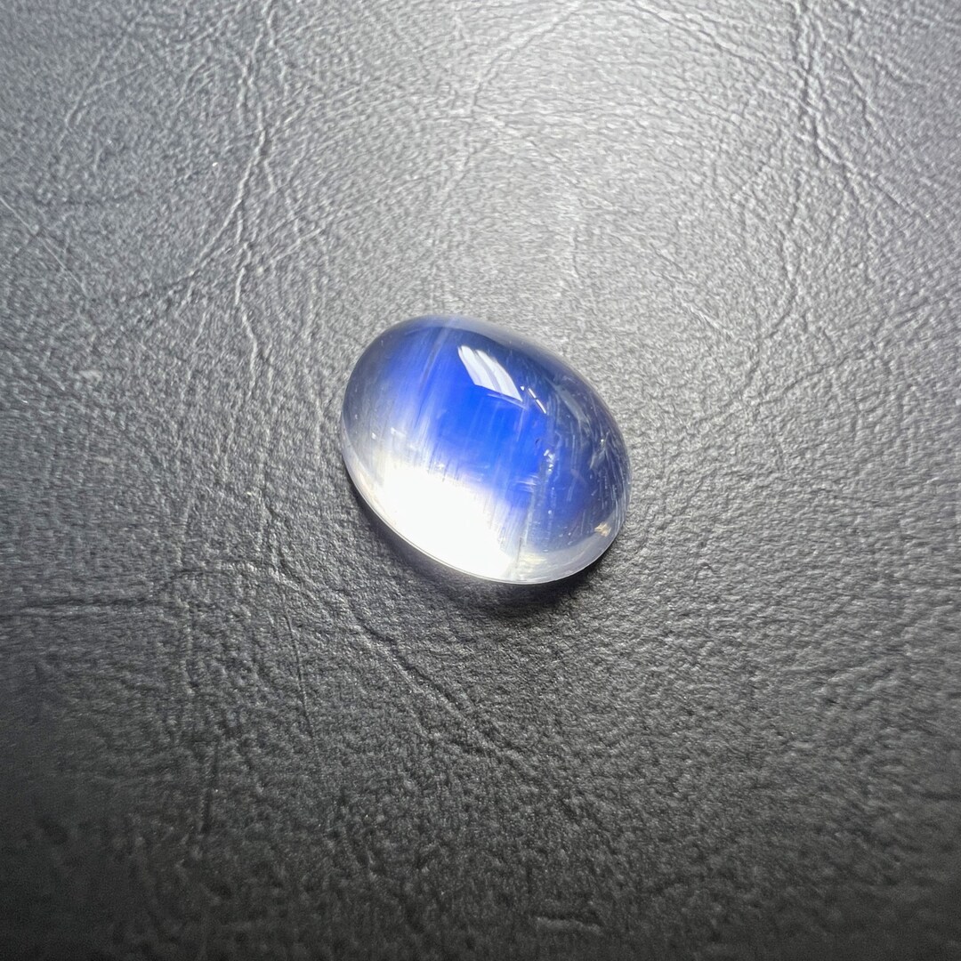 AAA Natural Blue Moonstone Gemstone Cabochon, Handmade 2.88ct Blue