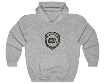 May include: A light gray hoodie with a front pocket and a hood. The hoodie features a circular emblem with the words "TENT LIFE" and a graphic of a tent, trees, and mountains.