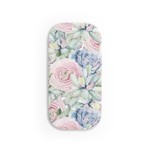 Pink Succulent Phone Click-On Grip