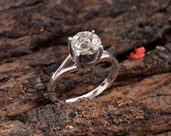 Raw Pyrite Sterling Silver Ring: Minimalist Money Gemstone