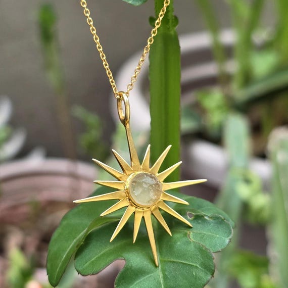 Libyan Desert Glass Pendant, 925 Sterling Silver, Libyan Desert