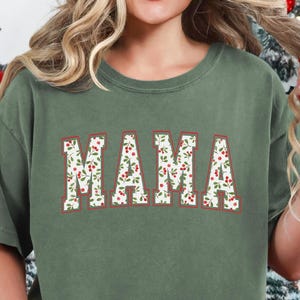 Mistletoe MAMA Shirt | Comfort Colors Christmas Tee