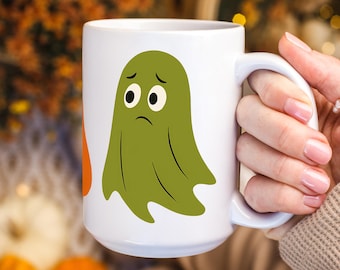 Silly Ghost Mug With Different Expressions