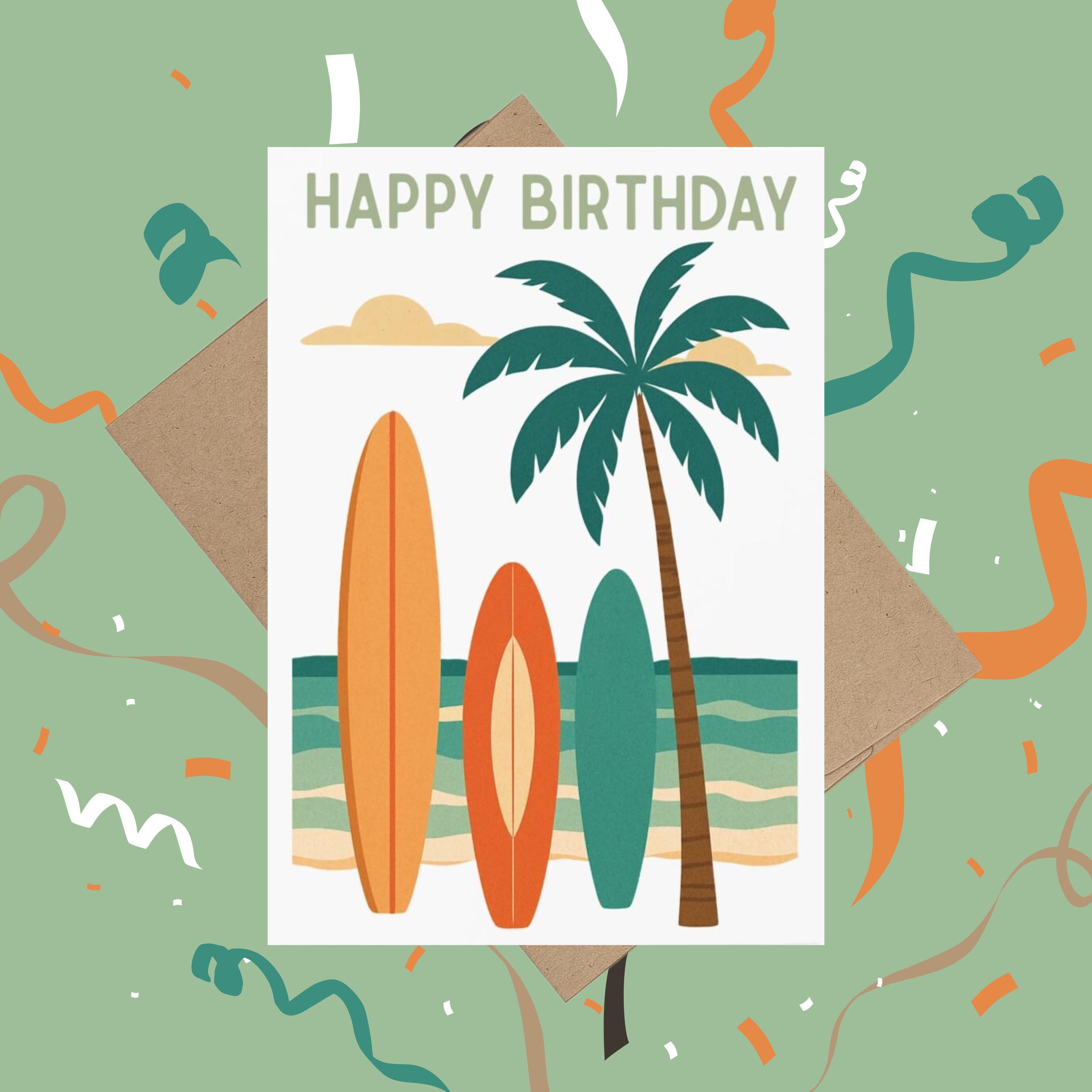 Beach Party Birthday Card - Paper Tiger