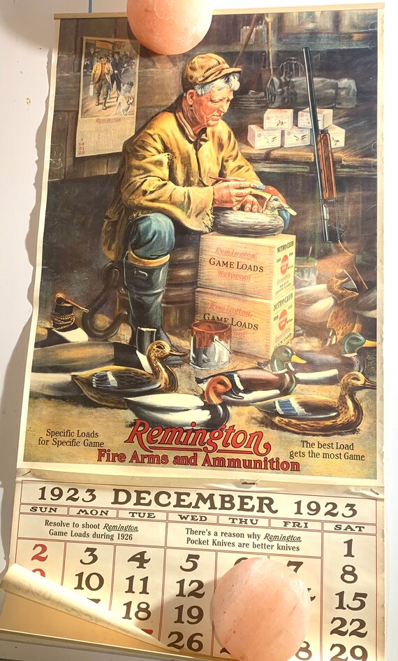 Remington 1923 December Reproduction Calendar 1990 - Etsy