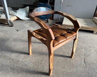 Walnut Epoxy Chair-Epoxy chair-Wooden chair-%100Handmade-Custom made