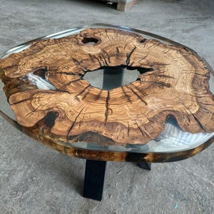 Olive Wood Coffe Table -  Epoxy Table -Resin Table - Epoxy Dining Table -Epoxy coffee Table-%100 Handmade-Customizable Epoxy Table