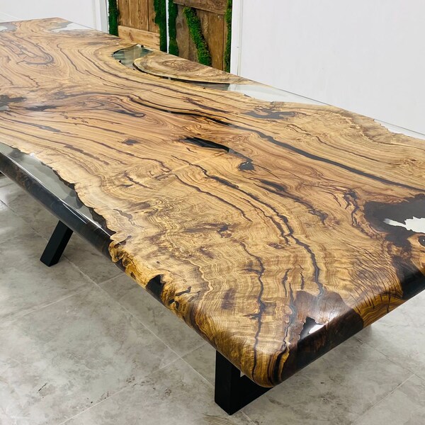 Walnut Epoxy Table Etsy