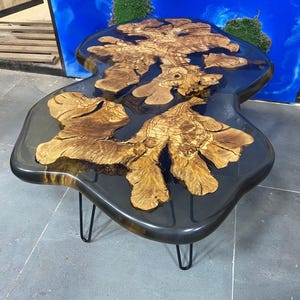 Olive Wood Coffe Table -  Epoxy Table -Resin Table - Epoxy Dining Table -Epoxy coffee Table-%100 Handmade-Customizable Epoxy Table