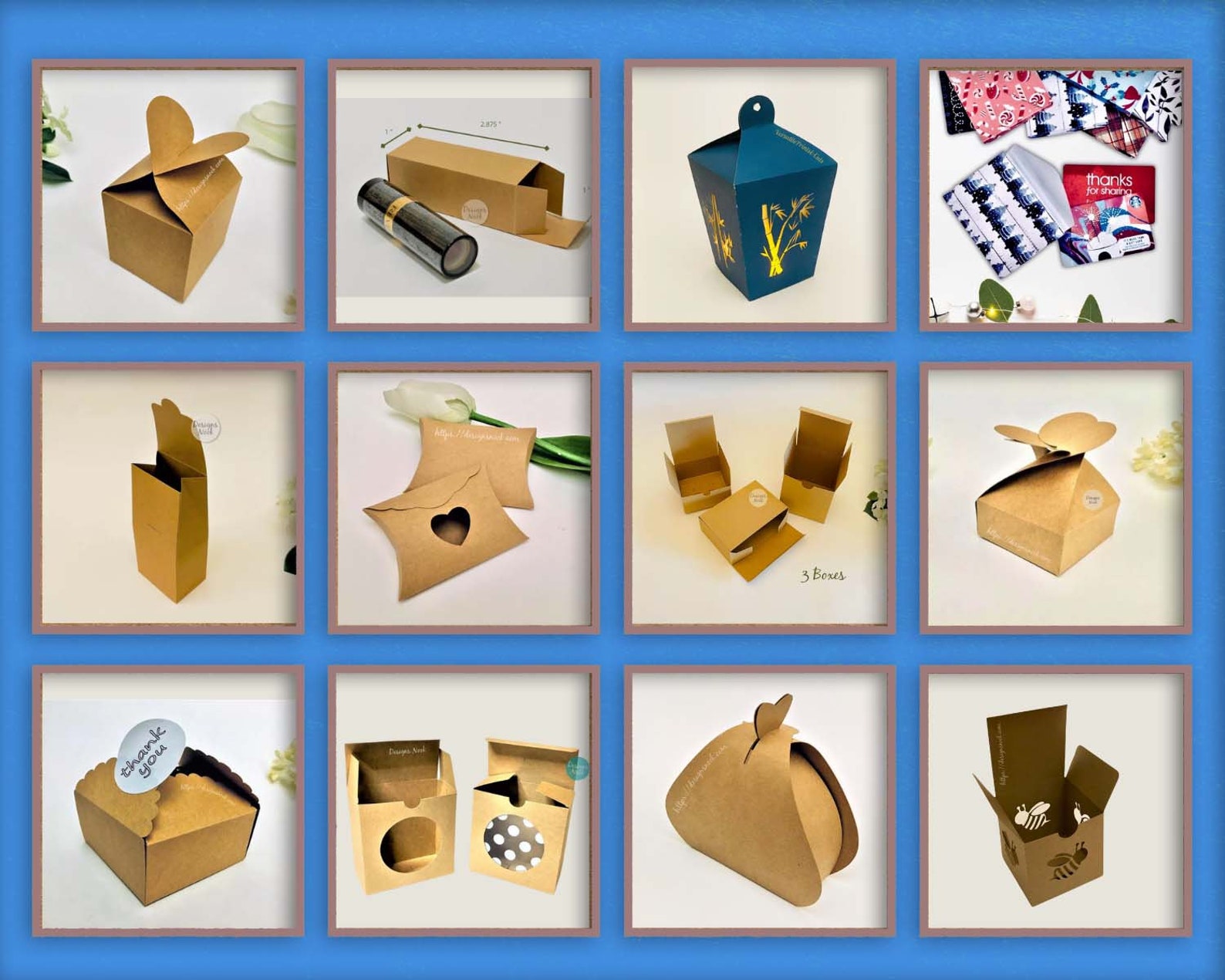 71 SVG Box Templates 3D Box, Cuttable Gift Box, Treat Box, Soap Box, 3D ...