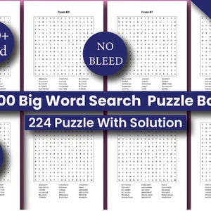 Big Word Search Puzzle Bundle: 224 Puzzles with Solutions (PDF)