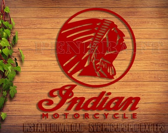 Indian Motorcycle SVG: Red & Black Biker Clipart (Digital Download)