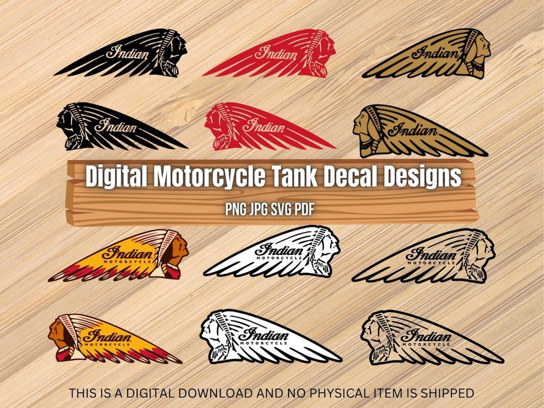 Motorcycle Tank War Bonnet Decal Set: DIY Graphics (digital Download ...