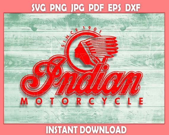 Indian Motorcycle SVG: Biker Clipart Cut Files (digital Download