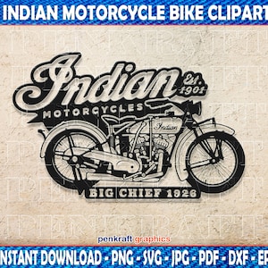 Indian Motorcycle Big Chief Bike Svg, Big Chief 1926 Model Svg, Indian Motorcycle Svg,Motorycle Svg, Bike Svg, Racing Bike Svg, Moto Racing