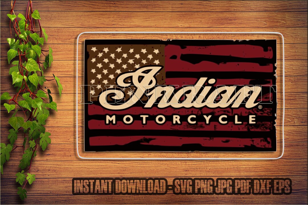 Indian Motorcycle Svg, US Flag Indian Motorcycle Svg, Indian