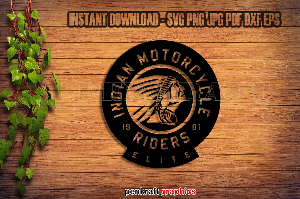 Indian Motorcycle Riders Patch SVG: Biker Clipart (digital Download) - Etsy