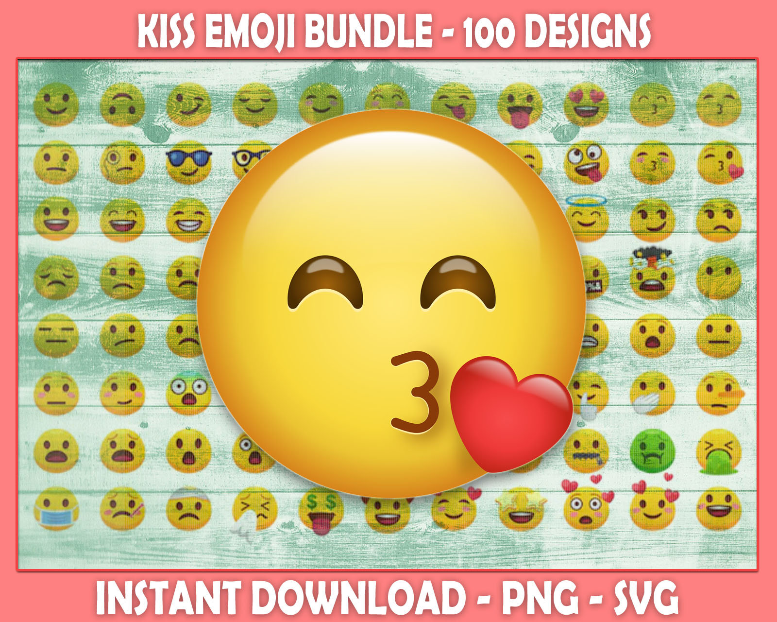 Kiss Emoji Svg Bundle Kiss Emoji Face Love Emoji Face Emoji Etsy Schweiz
