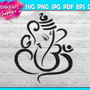 Ganesha SVG Clipart: Turelefant Schablon (Digital Nedladdning)