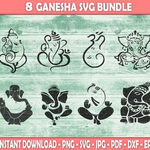 Lord Ganesha SVG Bundle: Indian God Cut Files (Digital Download)