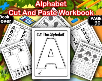 Alphabet Cut and Paste Workbook: Scissor Skills Activity (PDF)