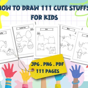 How to Draw 111 Cute Stuff for Kids, Step By Step Drawing Tutorial, Coloring and Activity,  Kids Drawing Book, Simple and Easy Drawing Steps