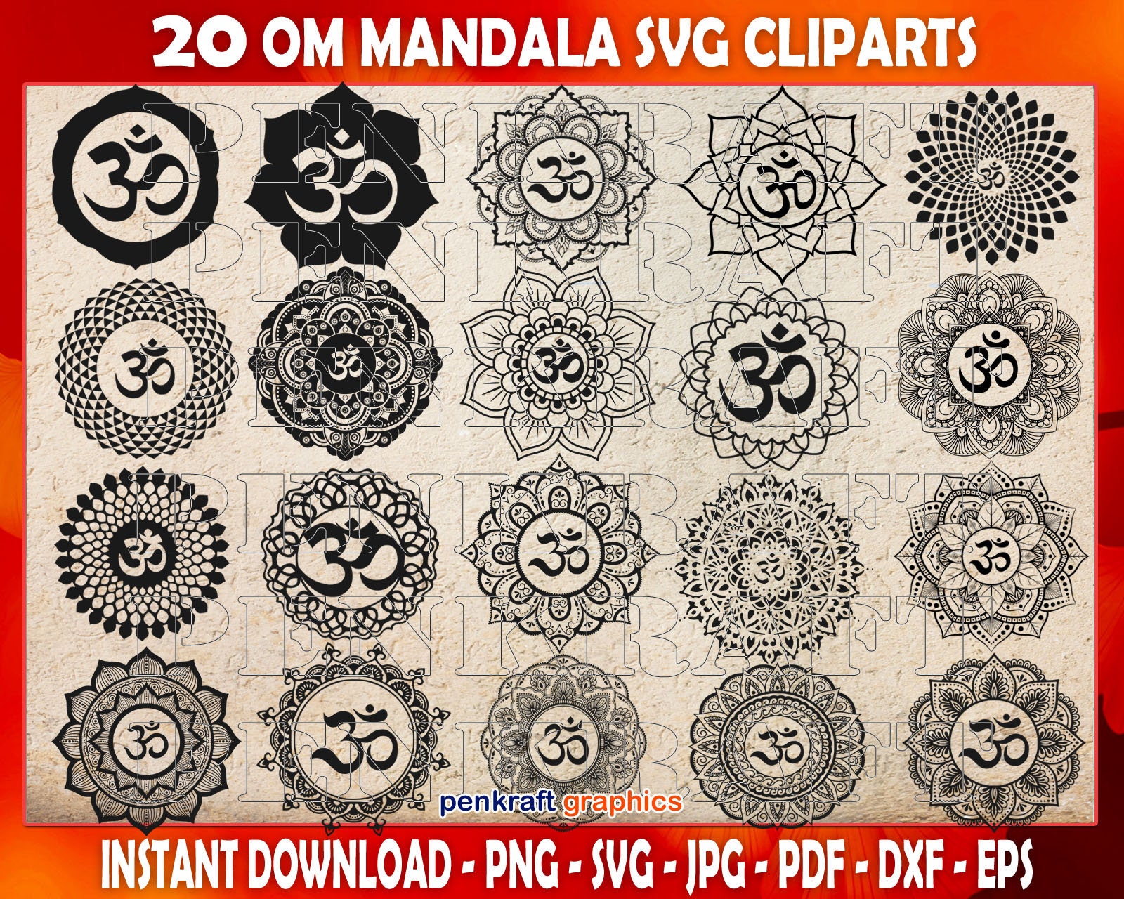Ceramic Decal, Underglaze Transfer Mandala 